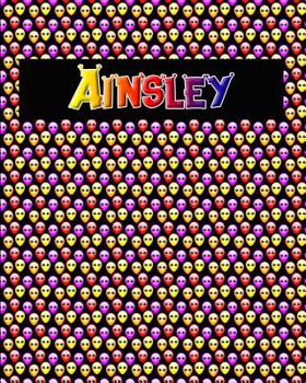 Paperback 120 Page Handwriting Practice Book with Colorful Alien Cover Ainsley: Primary Grades Handwriting Book