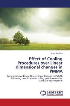 Paperback Effect of Cooling Procedures Over Linear Dimensional Changes in Pmma Book