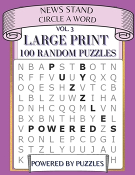 Paperback News Stand Circle a Word Vol.3: Large Print 100 Random Puzzles [Large Print] Book