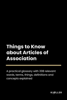 Paperback Things to Know about Articles of Association Book