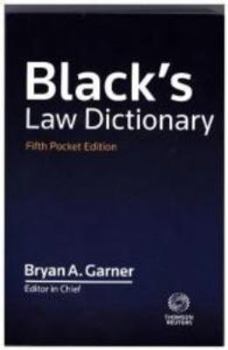 Paperback Blacks Law Dict Pckt 5/E Book