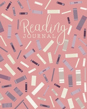 Reading Journal: Log, Track, Rate, Review Books Read Diary | Record Favourite Reads and Authors, List Books to Read - Vintage Pink, Purple, & Grey Book Pattern
