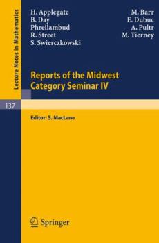 Paperback Reports of the Midwest Category Seminar IV Book