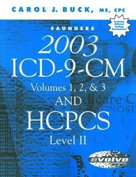 Paperback Saunders 2003 ICD-9-CM, Volumes 1, 2 & 3 and Hcpcs, Level II Book