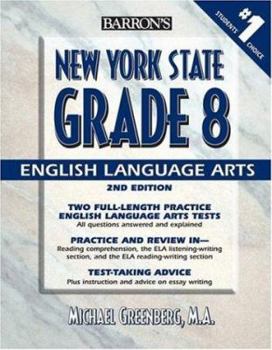 Paperback Barron's New York State Grade 8 English Language Arts Test Book