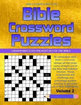Paperback Bible Crossword Puzzles Vol.2: 50 Newspaper style Bible Crossword Puzzles Book