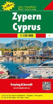 Map Cyprus, road map 1:150,000, top 10 tips Book