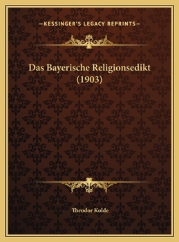 Das Bayerische Religionsedikt