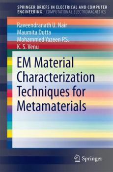 Paperback Em Material Characterization Techniques for Metamaterials Book