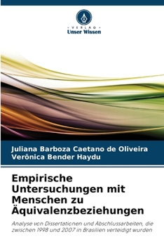 Paperback Empirische Untersuchungen mit Menschen zu Äquivalenzbeziehungen [German] Book