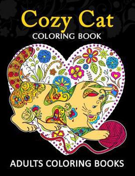 Paperback Adults Coloring Book: Cozy Cat coloring book