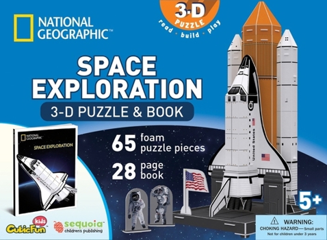 Paperback National Geographic Space Exploration 3-D Puzzle and Book [With Book(s)] Book