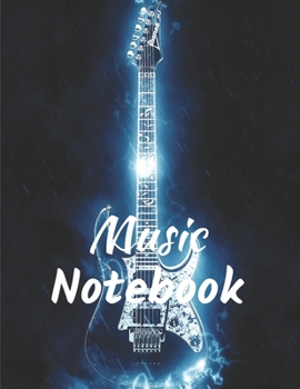 Paperback Music Notebook: Blank Music Sheet Notebook: Music Manuscript Paper, Staff Paper, Music Notebook 13 Staves, 8.5 x 11, A4, 110 pages Book