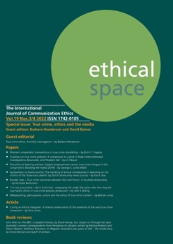 Paperback Ethical Space Vol. 19 Issue 3/4 Book
