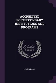 Paperback Accredited Postsecondary Institutions and Programs Book