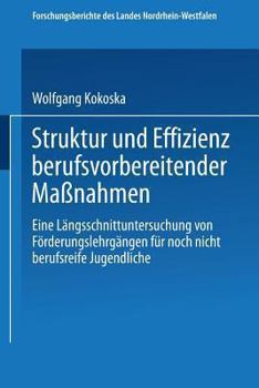 Paperback Struktur Und Effizienz Berufsvorbereitender Maßnahmen: Eine Längsschnittuntersuchung Von Förderungslehrgängen Für Noch Nicht Berufsreife Jugendliche [German] Book