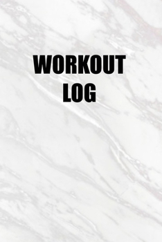 workout log: 6x9 Gym Exercise Log marbleblack text