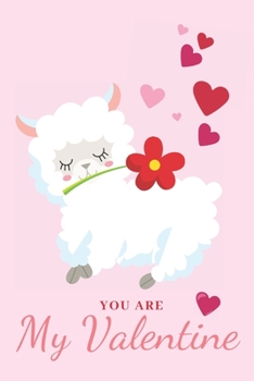 Paperback You Are My Valentine: Llama Lover Gift Idea Cute Corgin Playing With Cupcake, Blank Lined Pocket Book to Write In, Pink Matte Cover for Girl Book