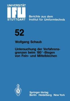 Paperback Untersuchung Von Verfahrensgrenzen Beim 180°-Biegen Von Fein- Und Mittelblechen [German] Book