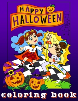 Paperback Halloween Coloring Book For Kids: Happy Halloween Coloring Book, Fun Halloween Gift For Kids Book