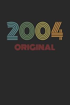Original 2004 Vintage: Retro Notebook - 120 Pages, Dot Grid, 6" x 9" - Birthday Millennium Journal, Notepad, Notes, Diary