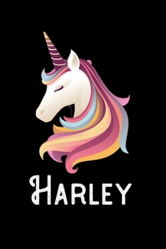 Paperback Harley: Personalized Custom Name Unicorn Themed Monthly 2020 Planner (Calendar, To Do List, Monthly Budget, Grocery List, Year Book