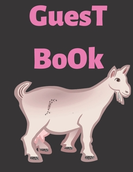 Guest Book goat: color goat Cover, Rustic Guest book For Wedding, for baby shower,for graduation,for birthday party,for house warming,for ... cover,goat lover ,cute goat,celebration party