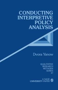 Paperback Conducting Interpretive Policy Analysis Book