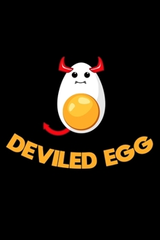 Paperback Notebook: Halloween Deviled Egg Devil Eggs Cute Food Black Lined Journal Writing Diary - 120 Pages 6 x 9 Book