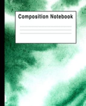 Composition Notebook: Green Art Watercolor Art Splat