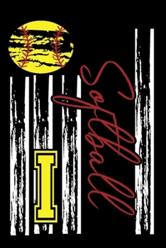 Softball: Journal For Girl Monogram Letter I Notebook