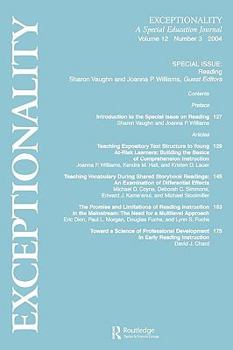 Reading: A Special Issue of Exceptionality