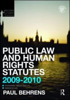 Paperback Public Law and Human Rights Statutes 2009-2010 Book