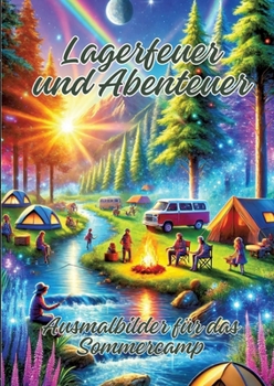 Lagerfeuer und Abenteuer: Ausmalbilder für das Sommercamp (German Edition)