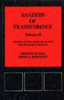 Hardcover Analysis of Transference Book