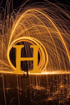 H: Letter A Initial Monogram Notebook - Pretty  Gold Confetti Glitter Monogrammed Blank Lined Note Book, Writing Pad, Journal or Diary with ... Kids, Girls & Women & men - 110 Pages - Size 6x9