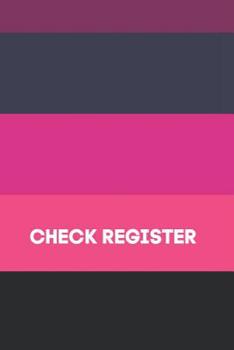 Paperback Check Register: 6x9 Striped Personal Check Transaction Register Book