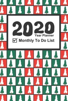 Paperback Year Planner 2020! Monthly To Do List! Christmas Theme!: To Do List for Whole Year! 2020-2021 Monthly Calendar and To Do Notebook! Book