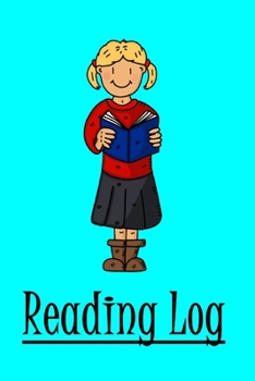 Paperback Reading Log: Girl's Reading Log Journal, Reading Record Notebook for Kids, Elementary Book