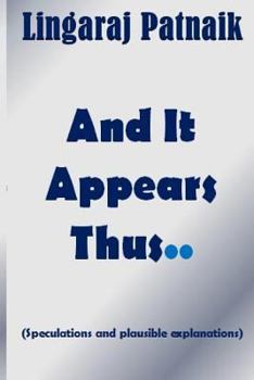 Paperback And It Appears Thus.. Book