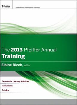 Hardcover The 2013 Pfeiffer Annual: Training Book
