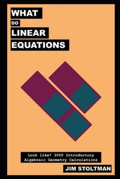 Paperback What do Linear Equations look like? 3000 Introductory Algebraic Geometry Calculations Book