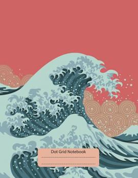 Dot Grid Notebook: Composition Notebook: Bullet Journal: Japanes Mountain Red: (Dot Grid 8.5 X 11 Dots Spaced 4mm Apart)