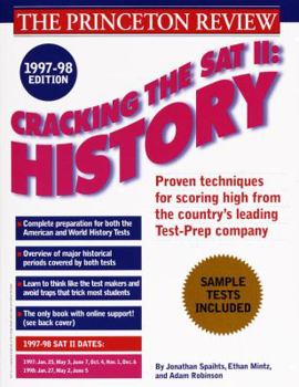 Paperback Cracking the SAT II: History Subject Tests, 1998 ED Book