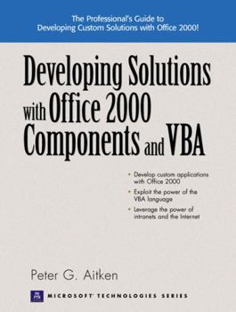 Paperback Developing Solutions with Office 2000 Components and VBA Book