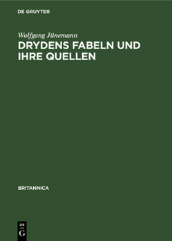 Hardcover Drydens Fabeln Und Ihre Quellen [German] Book