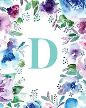 Paperback D: Watercolor Floral, 150 Pages, 8" x 10" Book