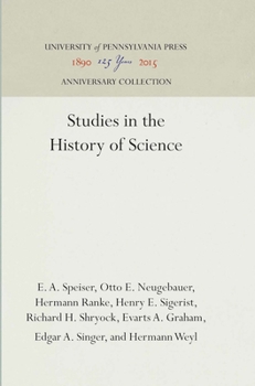 Hardcover Studies in the History of Science Book