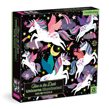 Misc. Unicorns Illuminated 300 Piece Glow in the Dark Family Puzzle Book