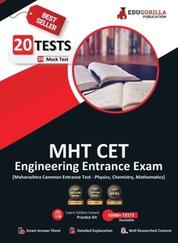 Paperback MHT CET Engineering Exam 2023 - Mathematics, Physics and Chemistry (PCM Group) - 20 Mock Tests (1500 Solved Questions) with Free Access To Online Test Book